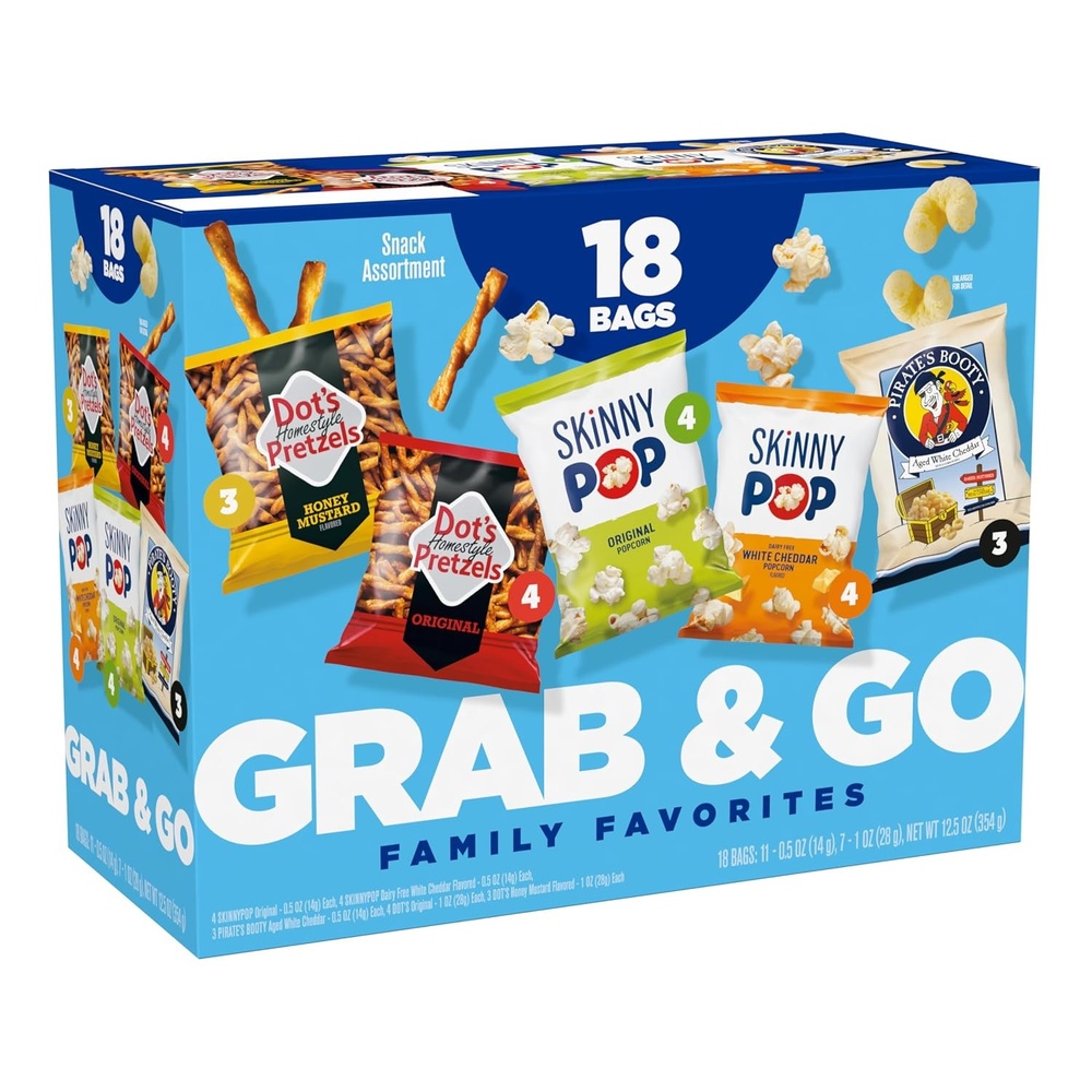 image:imageSKINNYPOP Assorted Gluten Free Popcorn Bags 5 oz 18 CountFamily Favorites Multipack
