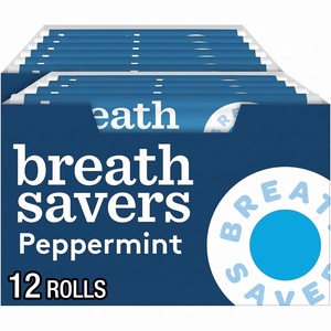 image:imageBREATH SAVERS Peppermint Flavored Sugar Free Breath Mints Rolls 75 oz 12 Count Pack of 2075 Ounce Pack of 24