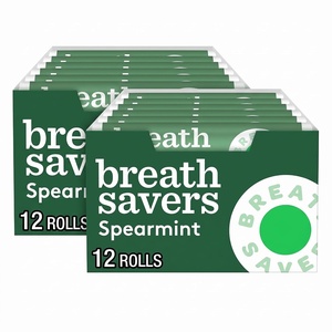 image:imageBREATH SAVERS Spearmint Flavored Sugar Free Breath Mints Rolls 75 oz Pack of 24075 Ounce Pack of 24