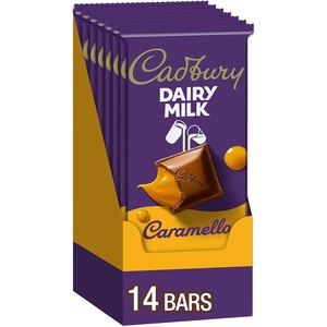 image:imageCADBURY DAIRY MILK CARAMELLO Milk Chocolate Candy Bars 4 oz 14 CtXL pack of 14
