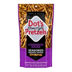 image:imageDOTS Homestyle Pretzels Original Seasoned Pretzel Twists Bag 16 ozCinnamonSugar