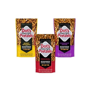 image:imageDots Pretzels Bundle Pack Original Honey Mustard and Cinnamon Sugar Seasoned Pretzel Twist Snack 16oz Grocery Sized Bags 3 Pack