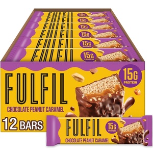 image:imageFULFIL Chocolate Salted Caramel Protein Bars 15g Protein 12 ctChocolate Peanut Caramel