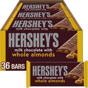 image:imageHERSHEYS Milk Chocolate with Whole Almonds Candy Bars 145 oz 36 Count1 Ounce Pack of 52
