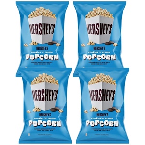 image:imageHersheys Cookies N Crme 525oz Grocery Sized Bag Popcorn drizzled in white creme and cookie bits Ready to Eat Savory Snack Sweet and Salty525 Ounce Pack of 4