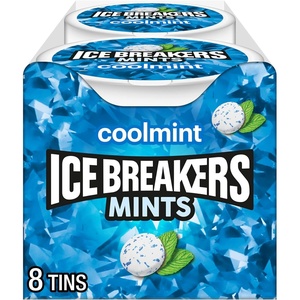 image:imageICE BREAKERS Coolmint Flavored Sugar Free Mints Pucks 15 oz 8 CountMint