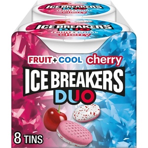image:imageICE BREAKERS Duo Cool Raspberry SugarFree Mints Tins 13 oz 8 ctCherry Cool