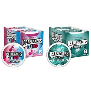 image:imageICE BREAKERS Duo Cool Raspberry SugarFree Mints Tins 13 oz 8 ctDuo  Mints
