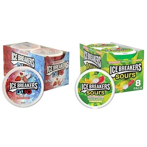 image:imageICE BREAKERS Duo Cool Raspberry SugarFree Mints Tins 13 oz 8 ctDuo  Sours