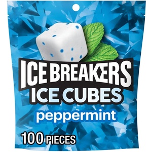 image:imageICE BREAKERS Peppermint SugarFree Gum Pouch 811 oz 100 ctPeppermint