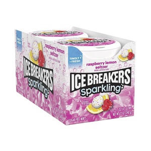 image:imageICE BREAKERS Sparkling Raspberry Lemon Seltzer Breath Mints Tins 15 oz 8 CountRaspberry Lemon