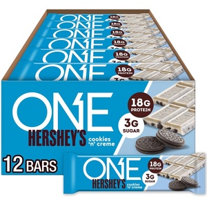 image:imageONE Reeses Peanut Butter Protein Bar 18g Protein 3g Sugar 12 ctCookies n Creme