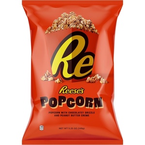 image:imageReeses Popcorn 525oz Grocery Sized Bag Popcorn Drizzled in Reeses Peanut Butter and Chocolate Ready to Eat Savory Snack Sweet and Salty525 Ounce Pack of 5