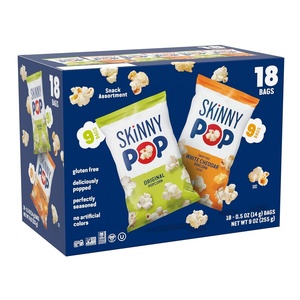 image:imageSKINNYPOP Assorted Gluten Free Popcorn Bags 5 oz 18 CountOriginal  Dairy Free White Cheddar