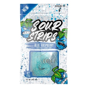 image:imageSOUR STRIPS Blue Raspberry Flavored Peg Bag 34 oz Pack of 334 Ounce