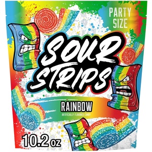 image:imageSOUR STRIPS Rainbow Flavored Chewy Candy Party Bag 102 oz102 oz