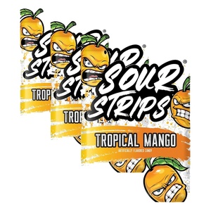 image:imageSOUR STRIPS Tropical Mango Flavored Chewy Candy Bag 34 oz34 Ounce Pack of 3