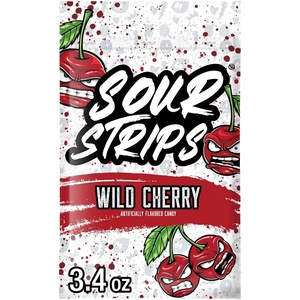 image:imageSOUR STRIPS Wild Cherry Flavored Chewy Candy Bag 34 oz34 Ounce Pack of 1