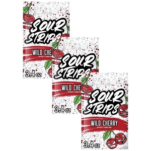 image:imageSOUR STRIPS Wild Cherry Flavored Chewy Candy Bag 34 oz34 Ounce Pack of 3