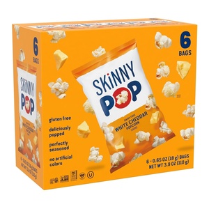 image:imageSkinnyPop Popcorn Bag Original Party Size Bag Gluten Free Snacks 8 ozDairy Free White Cheddar