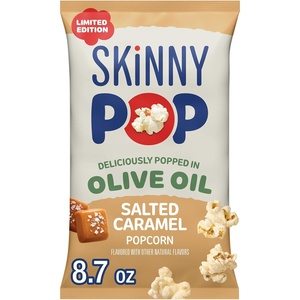image:imageSkinnyPop Popcorn Bag Original Party Size Bag Gluten Free Snacks 8 ozSalted Caramel Olive Oil