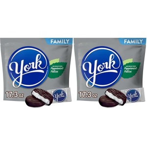 image:imageYORK Dark Chocolate Peppermint Patties Candy Family Pack 154 oz173 Ounce Pack of 2